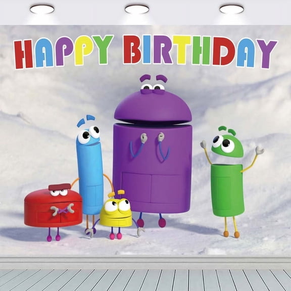 Ask The Storybots Taspestry Wall Decor Background Banner Birthday Backdrop Party Supplies