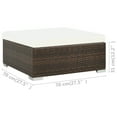 thumbnail image 7 of vidaXL 7 Piece Patio Lounge Set with Cushions Poly Rattan Brown, 313745, 7 of 7