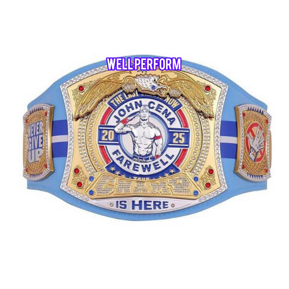 John Cena Farewell Tour 2025 Spinner Championship Replica Title Belt Replica - Adult Size