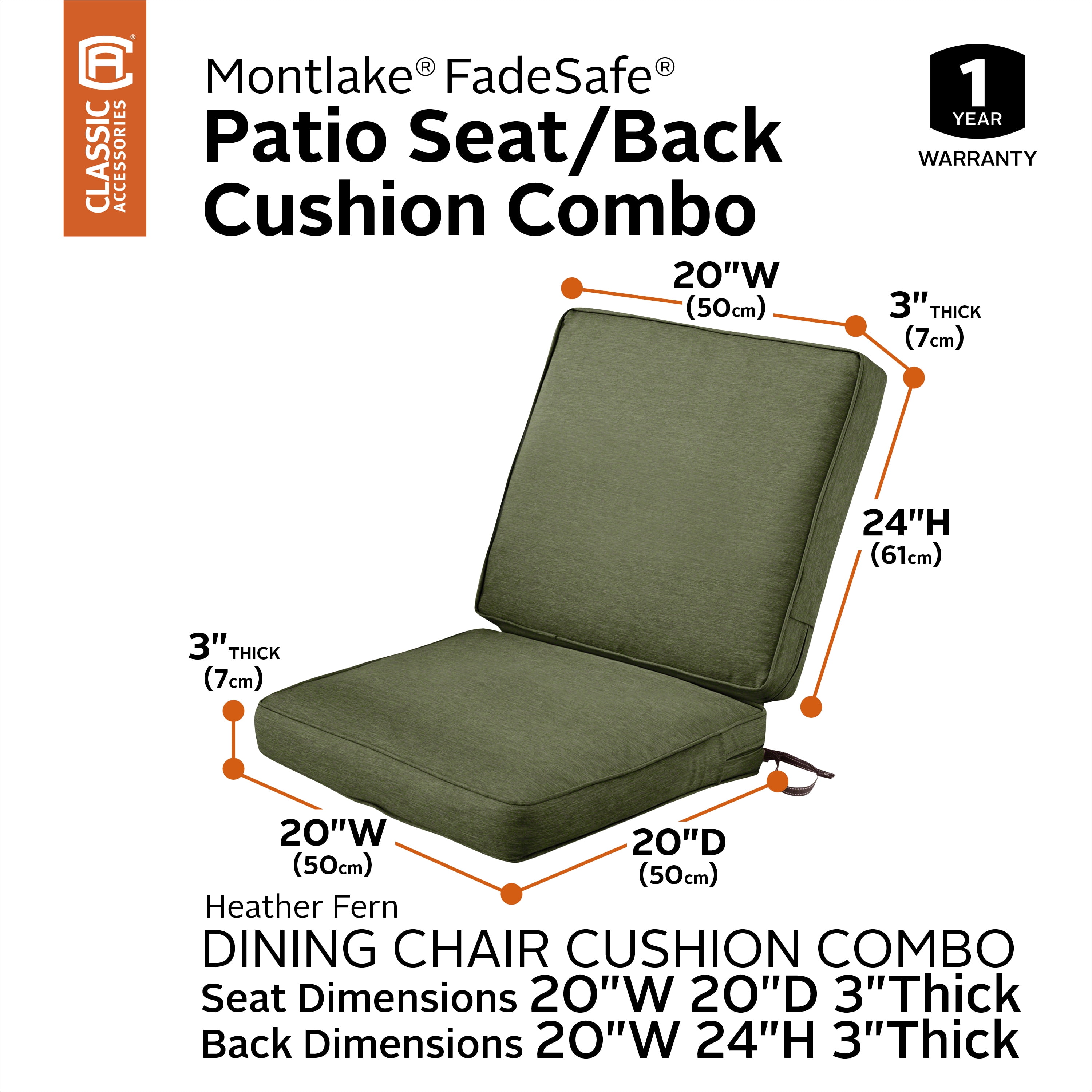PATIO CHAIR CUSHION - FRENCH