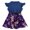 Purple, variant on Aislor Toddler Kids Girls Sleeveless Denim Floral Pleated Swing Dress with Belt Princess Dress Size 2-14 A Navy Blue 8