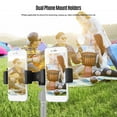 thumbnail image 4 of Double Phone Holder Tripod Mount Adapter Horizontal Vertical Shooting with Mini Ball Head for Phone Selfie Video Live Streaming Chatting, 4 of 9