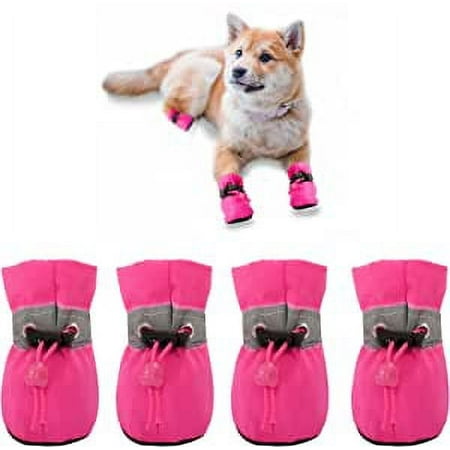 Hongchun Anti Slip Dog Shoes Dog Boot Paw Protector These Comfortable Soft Soled Dog Boots Come With Reflective Straps Walmart