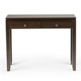 thumbnail image 3 of Simpli Home Cosmopolitan 38 inch Wide Solid Wood Contemporary Console Sofa Table in Mahogany Brown, 3 of 6