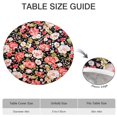 thumbnail image 6 of Round Fitted Tablecloth with Elastic Edges Fits 36"-44" Round Tables Pioneer Colorful Floral Waterproof Table Cover Washable Indoor and Outdoor for Party Kitchen Dinner Banquet Patio Picnic, 6 of 7