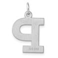 thumbnail image 2 of Auriga 925 Sterling Silver Rhodium-plated Block Letter P Initial Charm for Women (L-23.75 mm, W-14.77 mm), 2 of 7