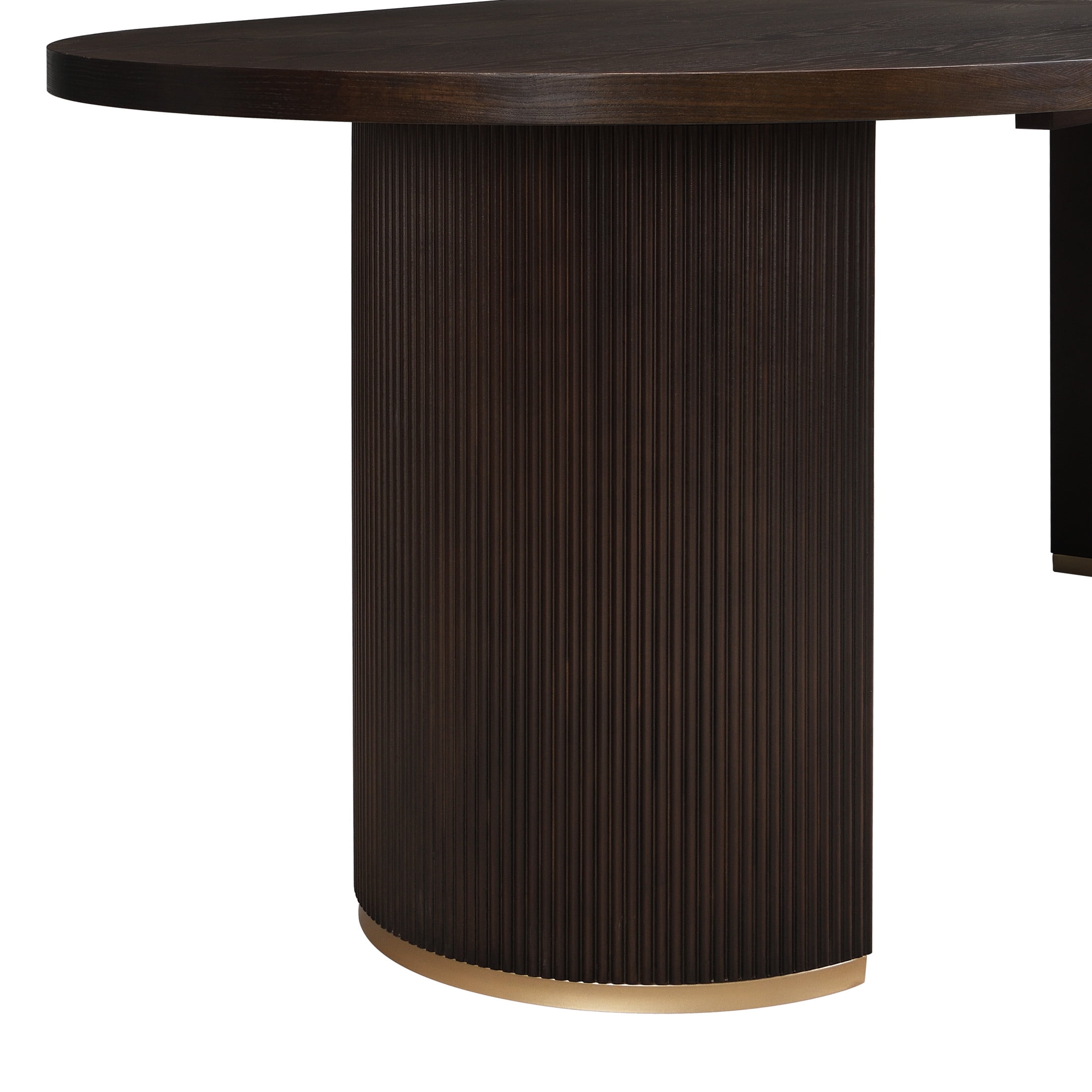 Christopher Knight Home Minimalist 88“ Oval Dining Table for 4-6, Espresso