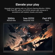 Pixio PX248 Wave 24 Fast IPS FHD 1920 x 1080 200Hz Refresh Rate 1ms GTG Response Time Adaptive Sync Gaming Monitor
