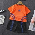 thumbnail image 2 of Xudanell Baby Boys Clothing Running Sports Baby Boy Summer Football Clothes, 2 of 3