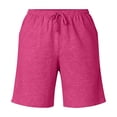 thumbnail image 2 of Lmnyox Womens Plus Size Shorts Fashion Casual Elastic Waist Drawstring Sweat Shorts Summer Solid Color Basic Shorts, 2 of 7