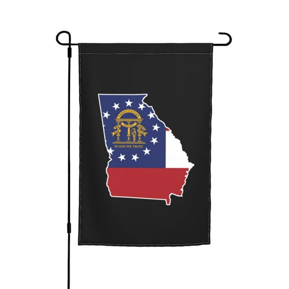 Georgia State Flag Garden Flag 12x18 Inch, Double Sided Outside Sign Yard Flag Farmhouse Indoor Decor