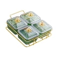 thumbnail image 1 of Bandeja de aperitivo de placa de fruta seca Organizador Multi -Use Divised Snack Plates Bandeja de almacenamiento de alimentos para nueces Familia Verde, 1 of 9