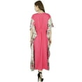 thumbnail image 6 of Bimba Women Pink Rayon Kaftan Maxi Dress Long Caftan Gown Classy Coverup, 6 of 6