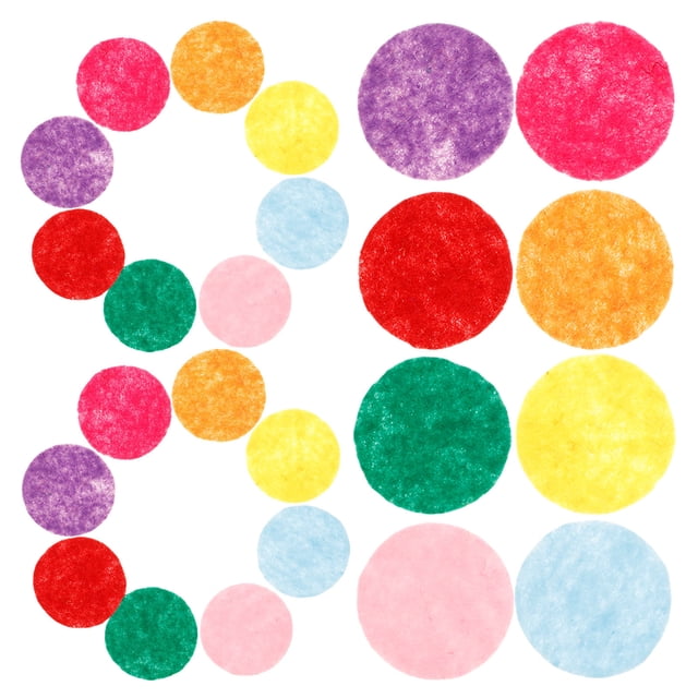 unbranded 100Pcs Felt Round Shape Pad Non-Woven Fabrics Assorted Color For Diy Fans And Enthusiasts