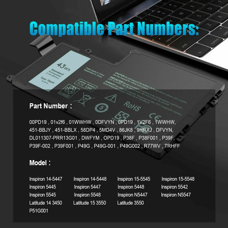 Laptop Battery For Dell Inspiron 15 5547 5545 5548 N5447 Type