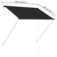 thumbnail image 4 of vidaXL Retractable Awning 118.1"x59.1" Anthracite, 4 of 150