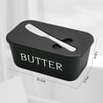 thumbnail image 3 of geerera Butter Dish Storage Box with Lid & Knife Sealed Container for Cheese Butter Spread Kitchen Counter Organization Fridge Safe, 3 of 4