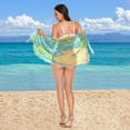 thumbnail image 6 of Islands and Sea Trees Women Coverups Beach Cover Up Chiffon Swimsuit Bikini Wrap Short Skirt Beach Slit Tie Waist, 6 of 8