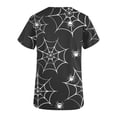 thumbnail image 5 of Shldybc Scrubs for Women Halloween Tops Skeleton Pumpkin Tops Blouse Ghost Print Uniforms & Scrubs for Women Nurse Stretchy Workwear Holiday Casual Tees Blouse Scrubs Tops with Pockets-Black, 5 of 5