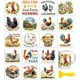 thumbnail image 1 of 18 hojas de transferencias para manualidades, diseño de granja, pollo, UV, DTF, para envolver tazas, impermeables, para madera, vidrio, decoración del hogar, 3,6 x 3,9 pulgadas, 1 of 9