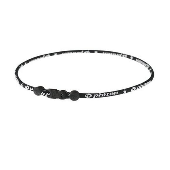 Phiten Titanium Star Necklace, Black, 18-Inches