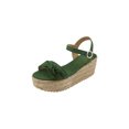 thumbnail image 1 of SANDALIA DAMA COLOR VERDE CON MOÑO AL FRENTE PLATAFORMA MEDIA Mundo Terra 025237, 1 of 2