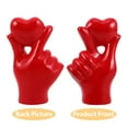 thumbnail image 3 of FRCOLOR heart Gesture Statue for Home Decor Resin Craft Red Color Living Room Desktop Decor 4.7 Inches, 3 of 7