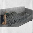 thumbnail image 5 of Retro Soft Flannel Fleece Blanket, Abstract Vintage Horizontally Line Wavy Ovals Classic Mosaic Style Simplistic, Cozy Plush for Indoor and Outdoor Use, 50" x 70", Grey Charcoal Grey, by Ambesonne, 5 of 5