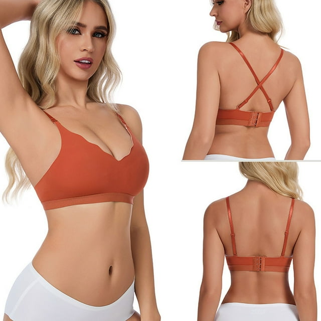 Comfortable And Transparent Shoulder Strap Cordless Backless Spongeless When Worn With Convertible Straps For Casual Home Leisure Wear Bra