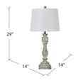 Ed Rustic Distressed Gray Table Lamp 14"Rnd x 29"H