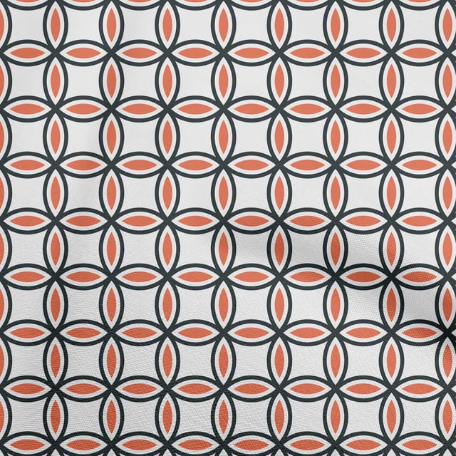 oneOone Viscose Chiffon Rust Brown Fabric Geometric Sewing Material Print Fabric By The Yard 42 Inch Wide