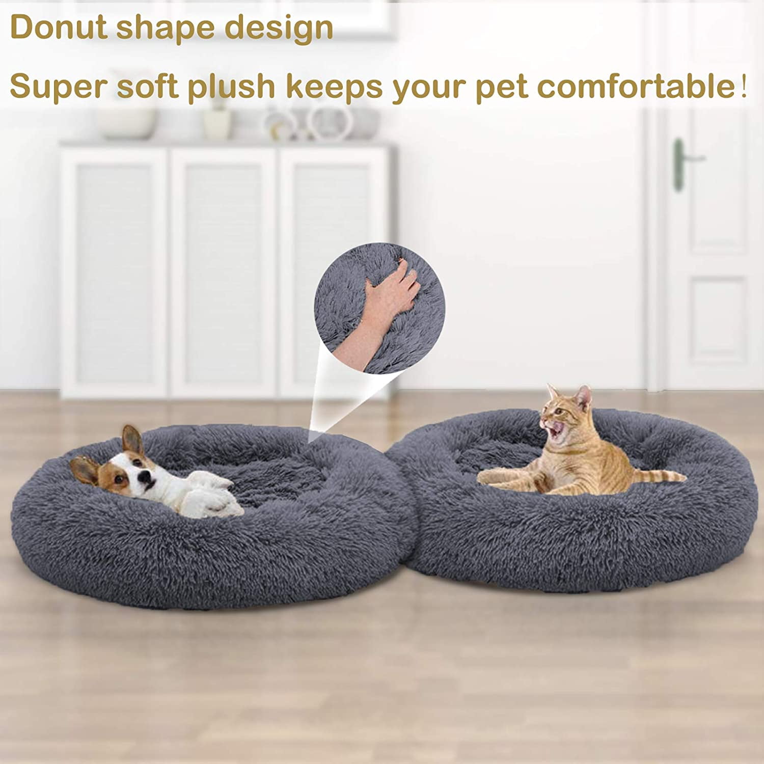 Donut dog bed removable cover hotsell