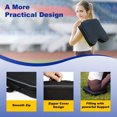 thumbnail image 3 of 2 Pcs Stadium Seat Cushions, Portable Outdoor Seat Cushions with Waterproof Cover, Black, 3 of 7