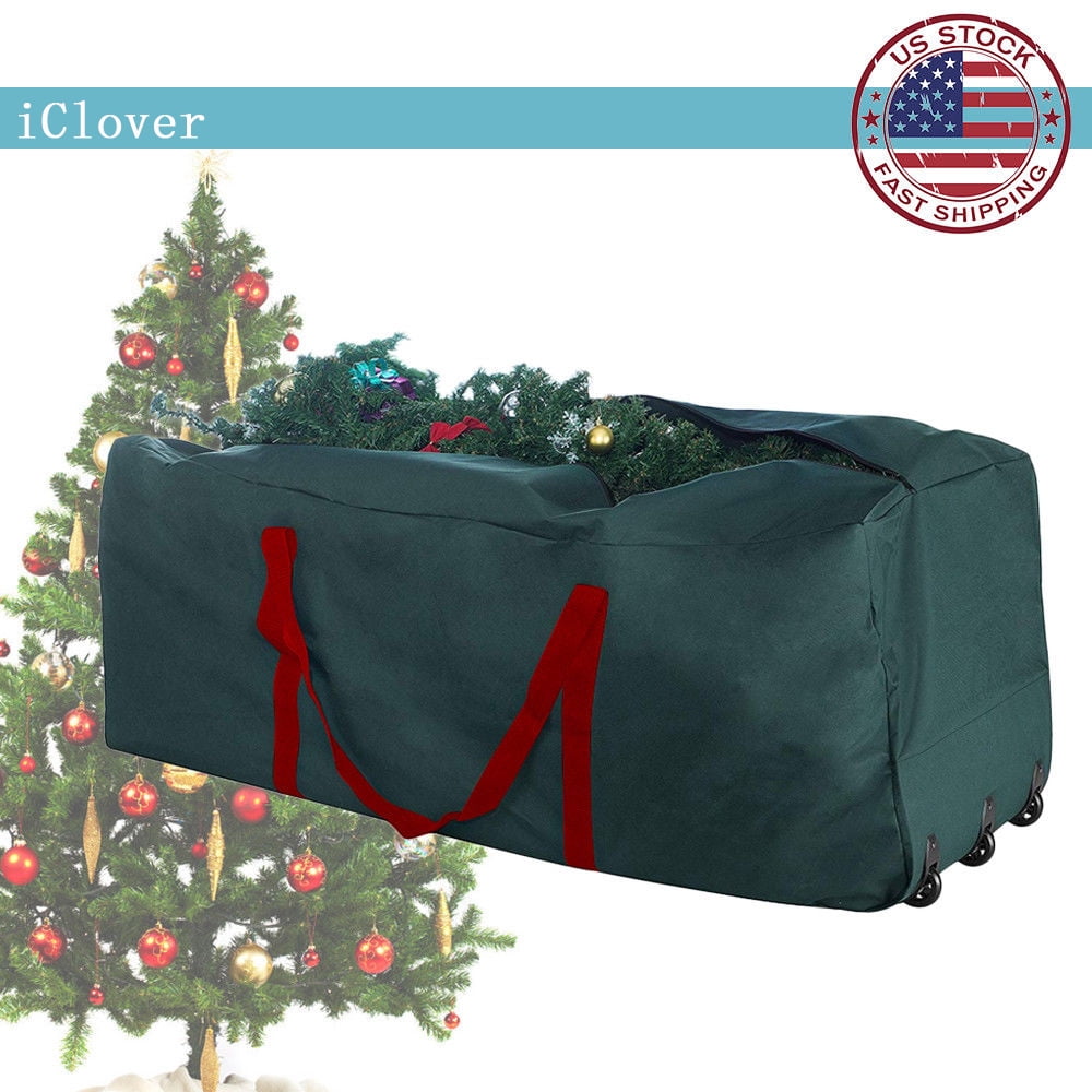 Rolling Christmas Tree Storage Bag With Wheels,iClover 1.5M Xmas Tree Storage Waterproof Duffel