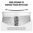 thumbnail image 2 of Bath White Sinatra Bath Decor Accessories, Premium, Durable, Acrylic Resin, Eco-Friendly Waste Basket (10"H x 8"W x 8"D), 2 of 5