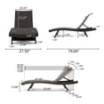 thumbnail image 2 of Foldable Backrest Chaise Lounge Set Of 2, Outdoor Pool Folding Recliners, Adjustable Patio Chairs Wicker Lounge Chairs For Outside Beach Poolside Sunbathing,LIGHT GREY, 2 of 11