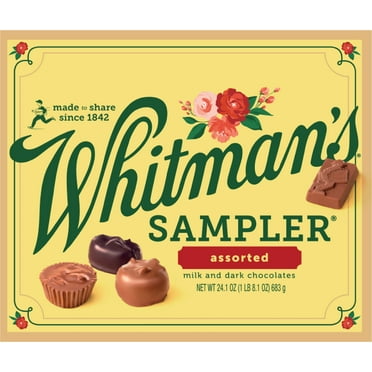 Whitman's Sampler Gift Box of Assorted Chocolates, 24.1 oz (50 Pieces)