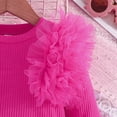 thumbnail image 7 of VNKIDY Child Girl Long Sleeve T-Shirts O-Neck Tops Solid Color Bowknot Skirt Two Pieces Outfits Sets Birthday, 7 of 7