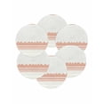 thumbnail image 7 of 15 Inch Round Placemats Set of 6, Orange Striped Non Slip Heat Insulation PP Table Mats, Abstract Modern Geometric Stripes Washable Place Mats for Kitchen Dining Party Table Decor, 7 of 7