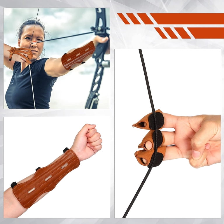 HWZ Protège-Bras Cuir Vachette Ajustable - Garde-Bras Archery Pour Tir à L'Arc