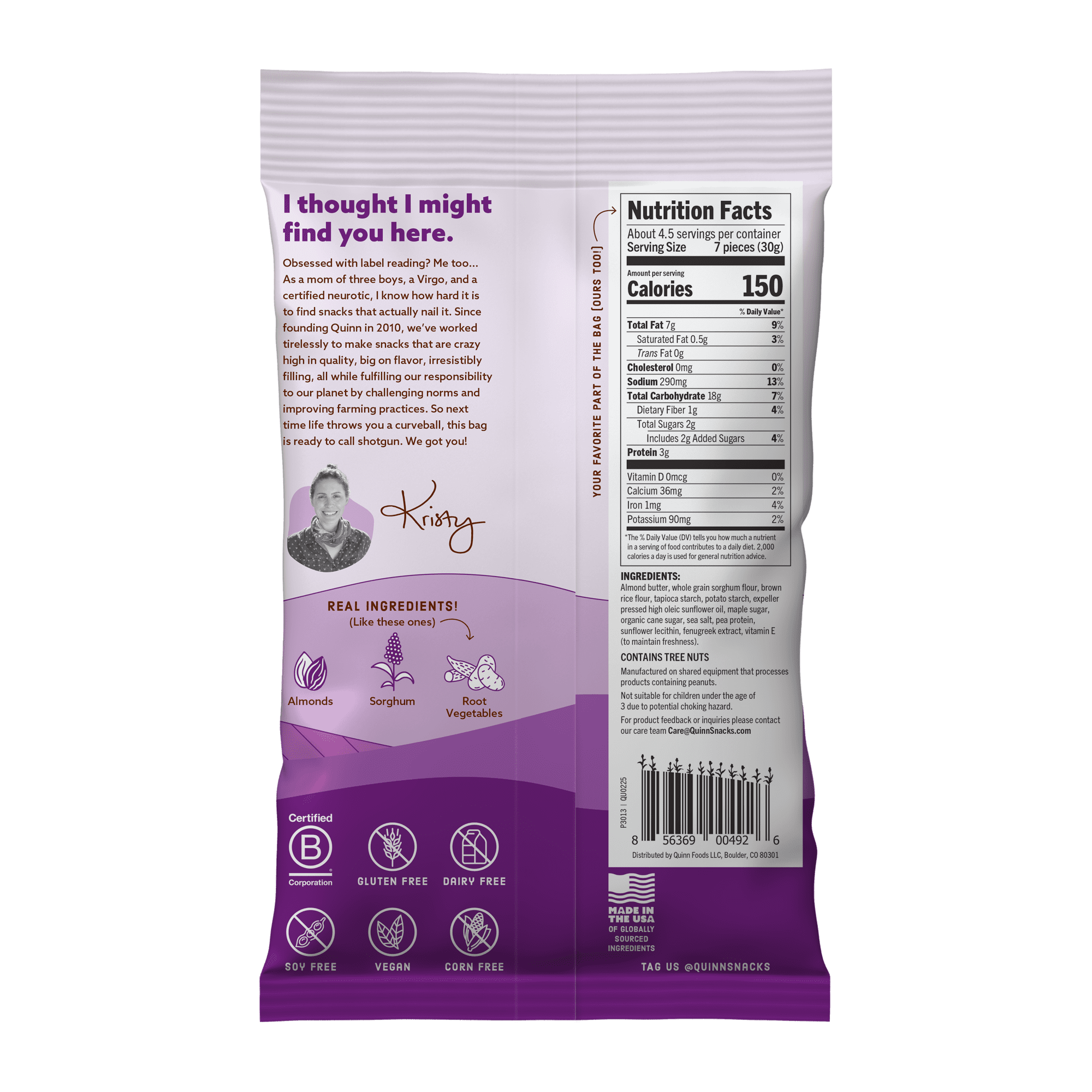 (3 pack) Quinn Maple Almond Butter Filled Pretzel Nuggets, 5.0 oz, 1 Count