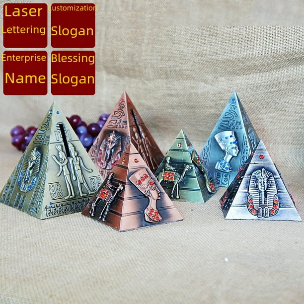 Pirámide de metal Milagro Artesanía de galvanoplastia Exquisito recuerdo turístico Pirámide de ahorros