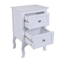 thumbnail image 4 of Tcbosik Modern Minimalist Nightstand with Two Drawers and Curved Legs, Storage Bedside Table for Living Area, Small Space, White, 4 of 8