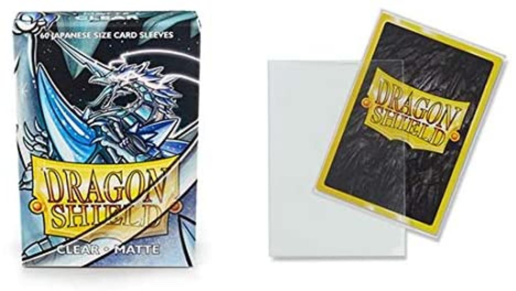 10 Packs Dragon Shield Matte Mini Japanese Black 60 ct Card Sleeves Display Case 