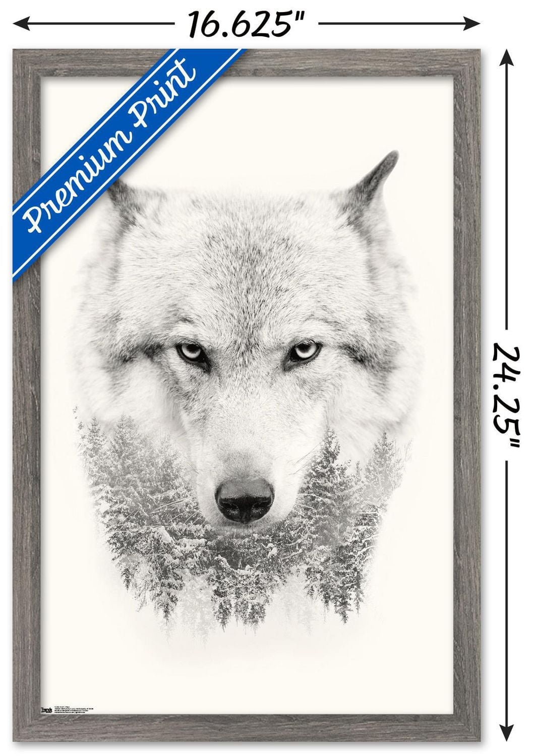 Wolf - Trees Wall Poster, 22.375" x 34"