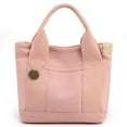 thumbnail image 2 of Canvas Bucket Bag Multi-Pockets Female Clutch Bag Large Capacity Casual for Work, 2 of 7