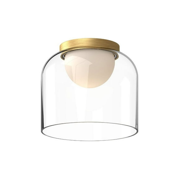 FM52508-BG/CL-Kuzco Lighting-Cedar - 13W LED Flush Mount-7.25 Inches Tall and 8 Inches Wide-Brushed Gold Finish