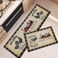 thumbnail image 2 of Alfombra de cocina, alfombra de baño, alfombra de piso, lavable, antideslizante, para entrada, dormitorio, sala de estar, mesita de noche, pasillo, alfombra larga y suave, 2 of 5