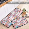 thumbnail image 5 of 2-Piece Kitchen Rugs Set Non-Slip Mats Carpet Floor for Kitchen, Bathroom (19.7"x27.6" & 19.7"x47.2") Cartoon-style Santa Claus, 5 of 7