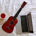 thumbnail image 1 of TABLZONE 1Pc Student Guitar Music Education Coffee Acoustic Guitar For Children, 1 of 8